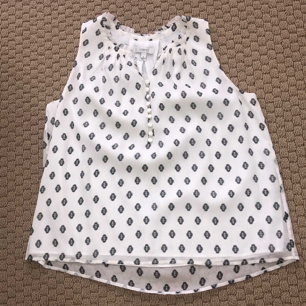 JCrew white flowy tank